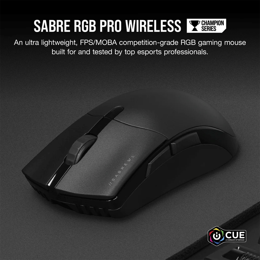 كورسير SABRE RGB PRO WIRELESS ماوس لاسلكي للالعاب خفيف الوزن للغاية