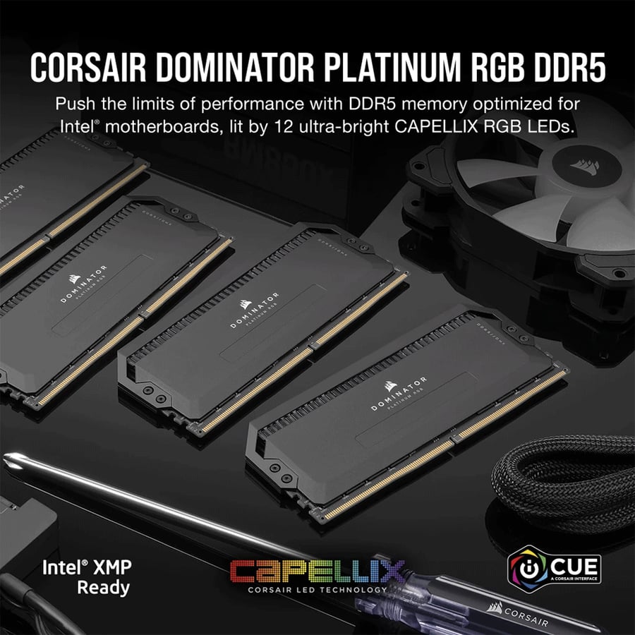 كورسير DOMINATOR PLATINUM RGB 64GB (2x32GB) DDR5 5600MHz CL40 رامات