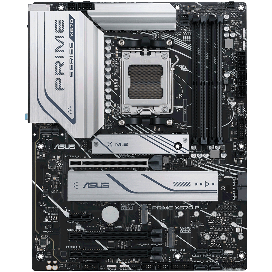 اسوس PRIME X670-P اللوحة الام بمقبس AM5 لمعالجات AMD