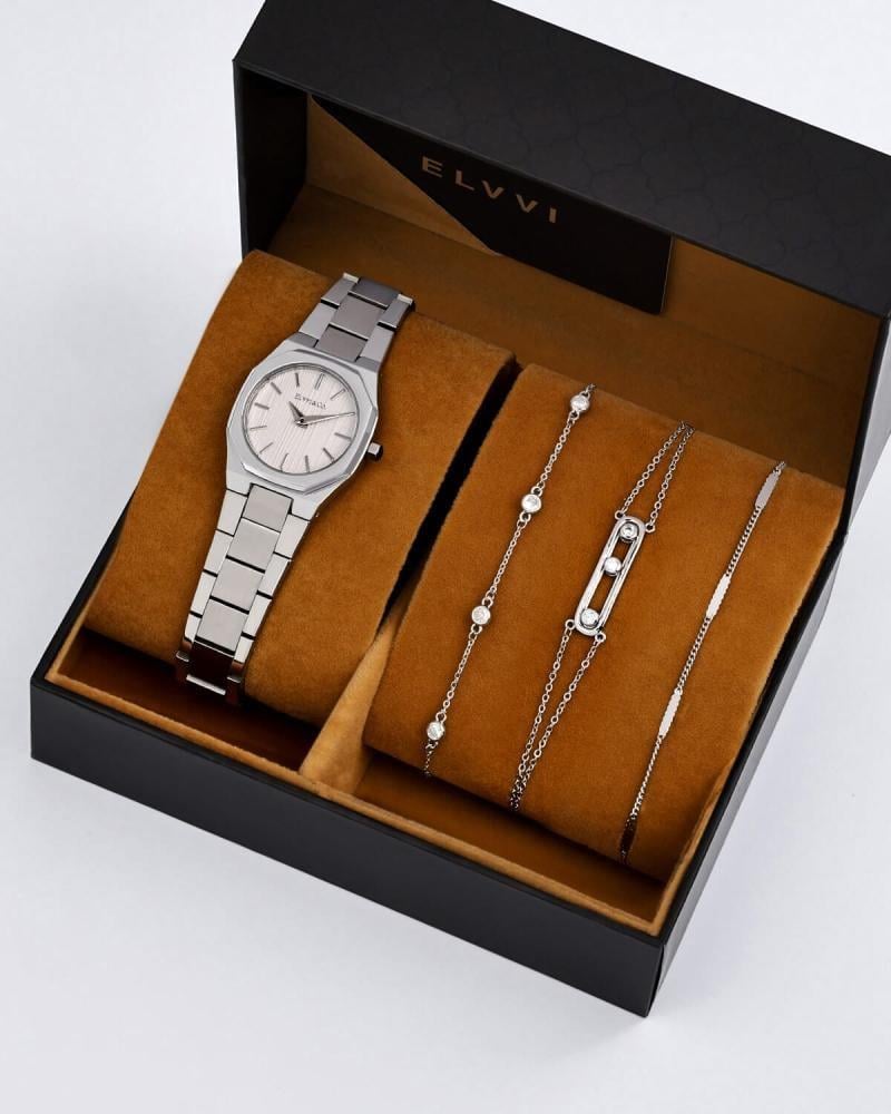 Elegant women's gift: V&Co watch and bracelets