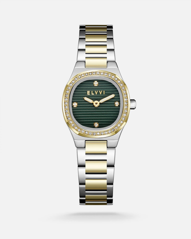 Women's steel watch in silver and gold