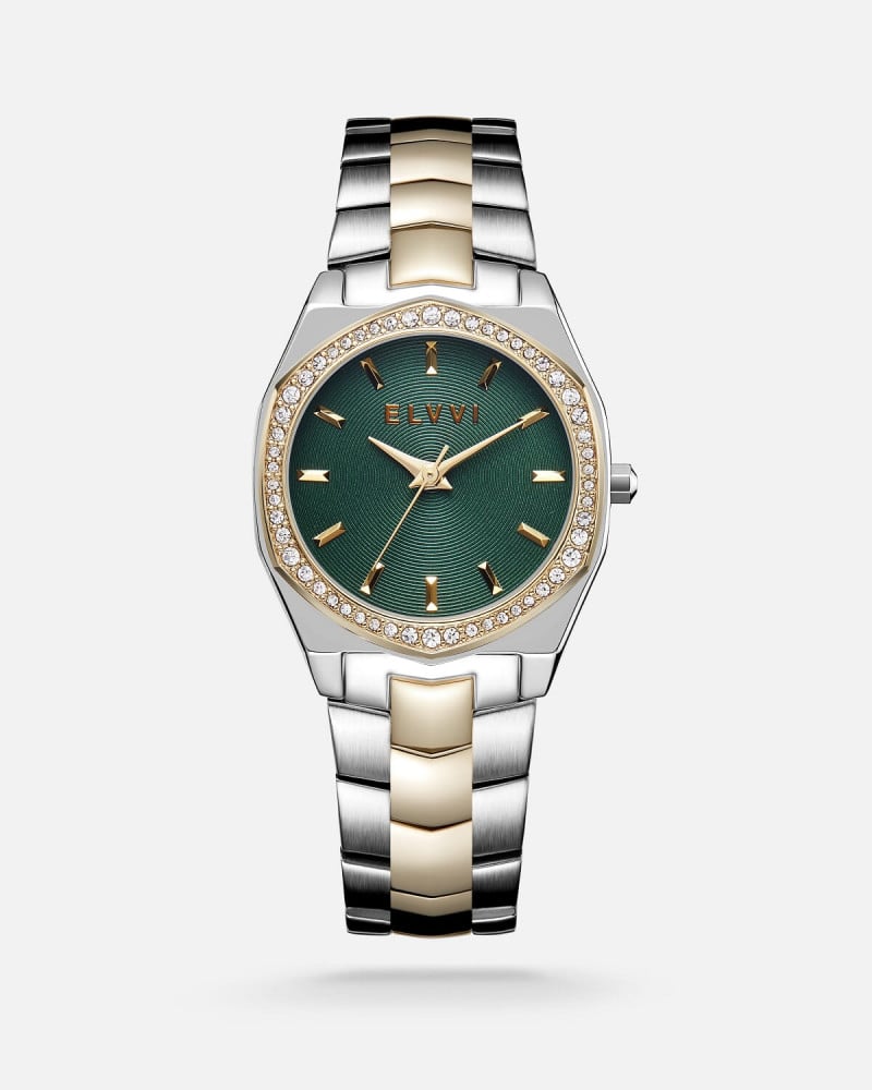 Women's steel watch in silver and gold