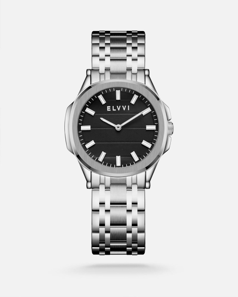 Men's classic watch in silver