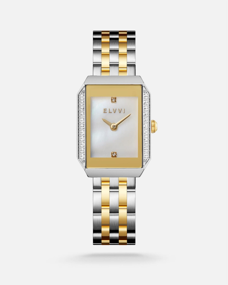Women's steel watch in silver and gold