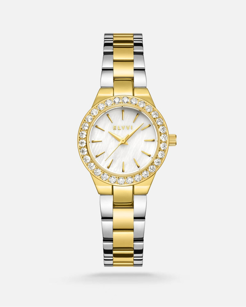 Women's steel watch in gold and silver
