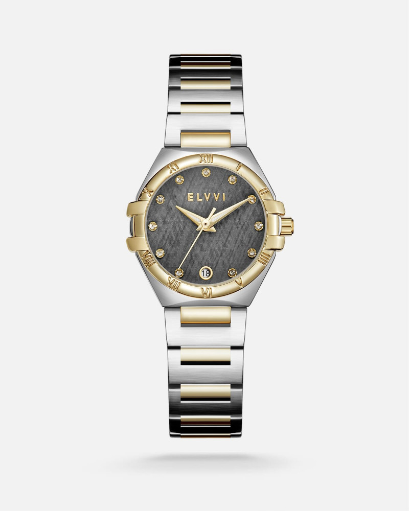 Elvi Steel women's watch in silver and gold