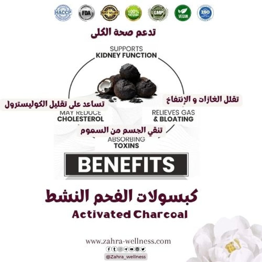 Activated charcoal capsules