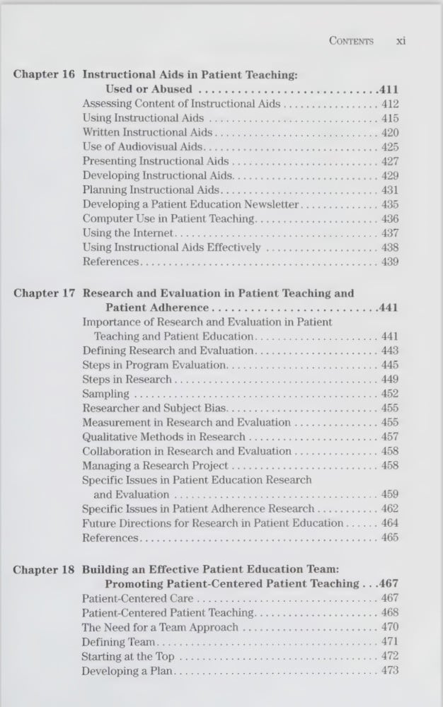 Effective patient education a guide to increased adherence Falvo, Donna R 2011 , Mass