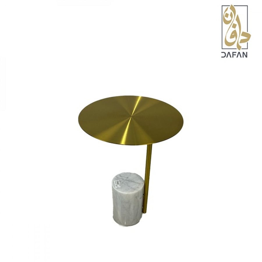 طاوله زاويه مفرد قاعده دائرى رخام