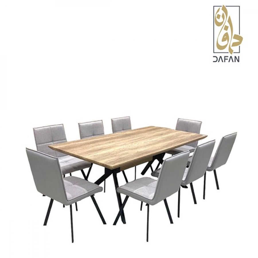 طاولة طعام خشبية عدد 8 اشخاص لون (brown)