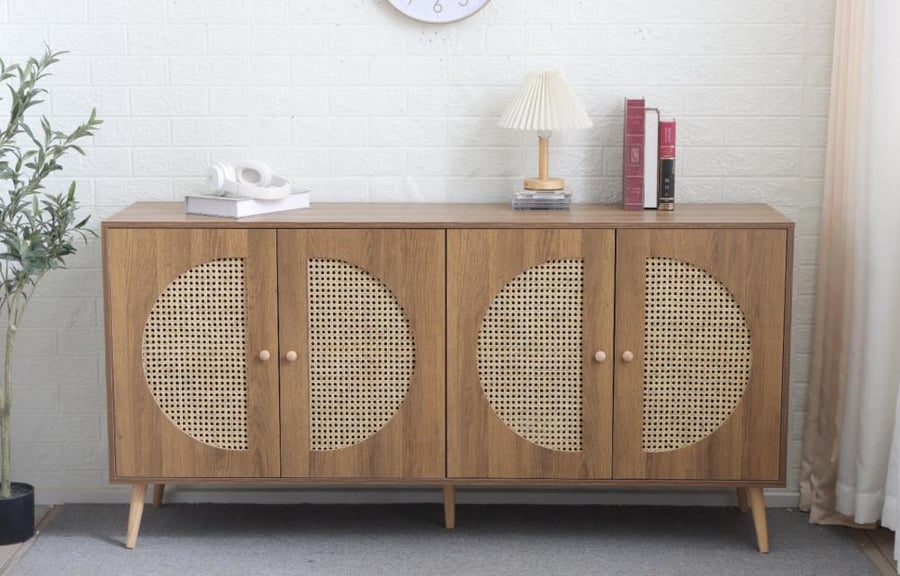 بوفية طاولة طعام لون بني فاتح