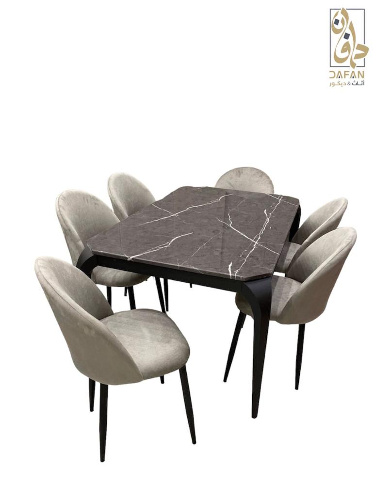 طاولة طعام 6 كراسي رخام