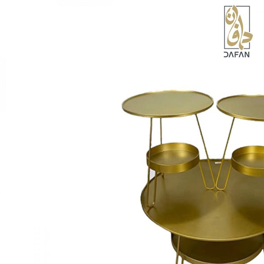 طقم طاولات كنب (1+4)  لون golden (عرض خاص)