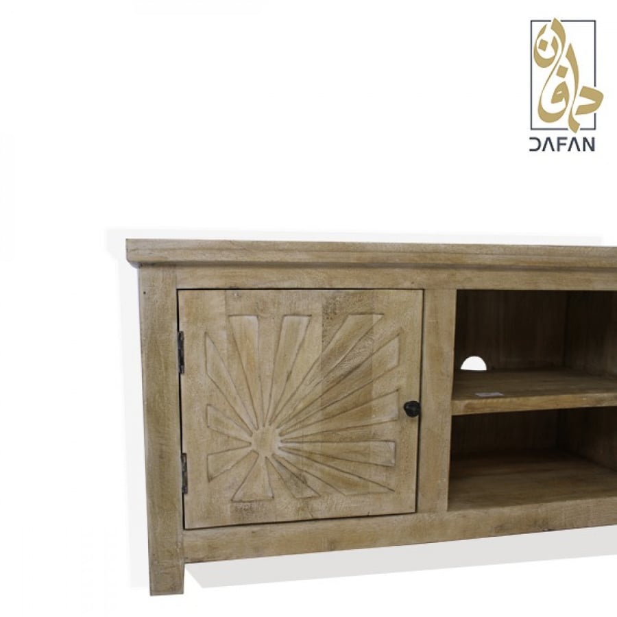 مكتبة بلازما خشب طبيعي هندى