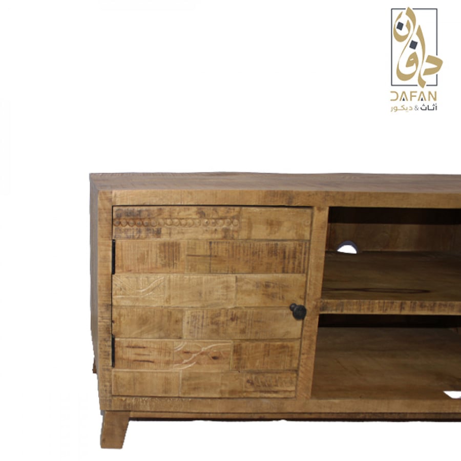مكتبة بلازما خشب طبيعي هندى