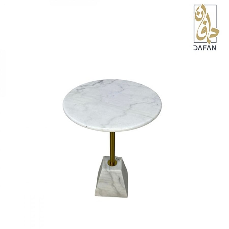 طاوله زاويه مفرد قاعده دائرى رخام