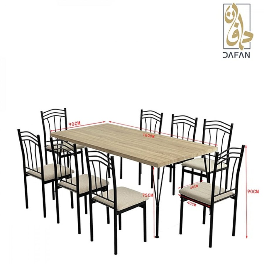 طاولة طعام خشبية عدد 8 اشخاص