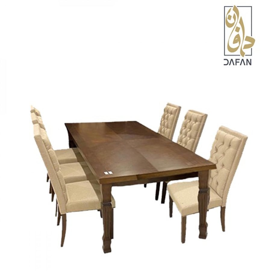 طاولة طعام داخلي فاخرة ماليزي لعدد 6 اشخاص