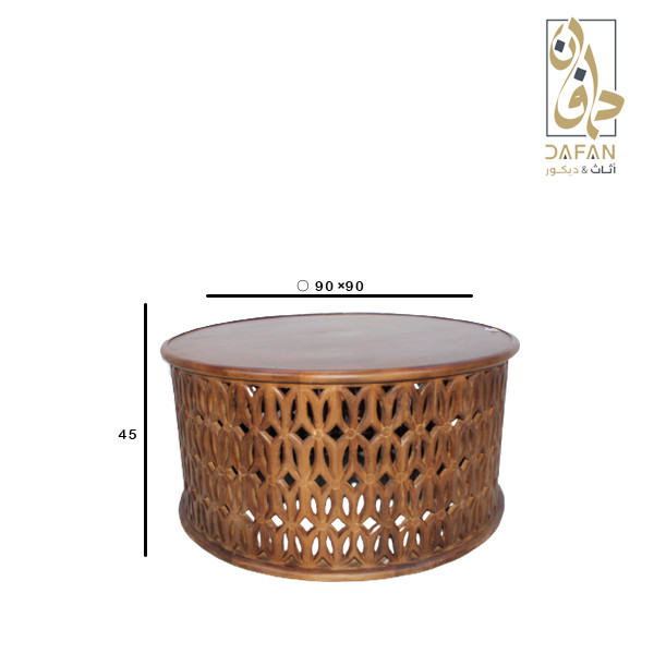 طقم طاولات 1+2 هندي خشب طبيعي