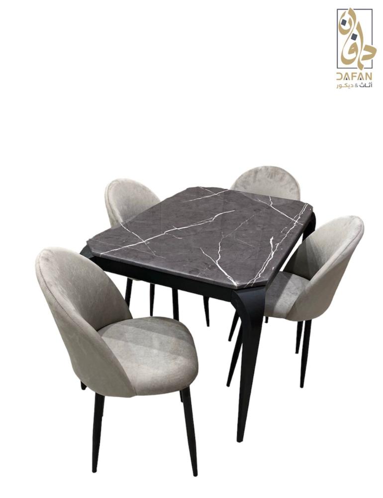 طاولة طعام 4 كراسي رخام