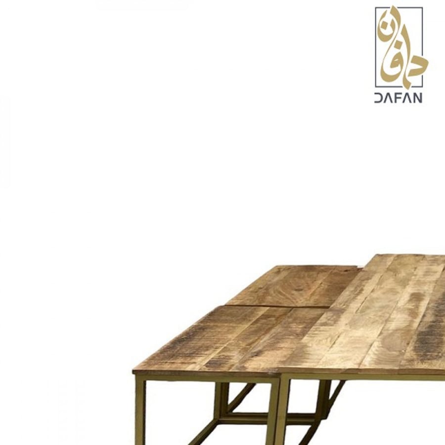طقم طاولات (1+4 ) خشب طبيعي هندي (عرض خاص)