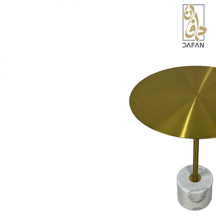 طاوله زاويه مفرد قاعده دائرى رخام