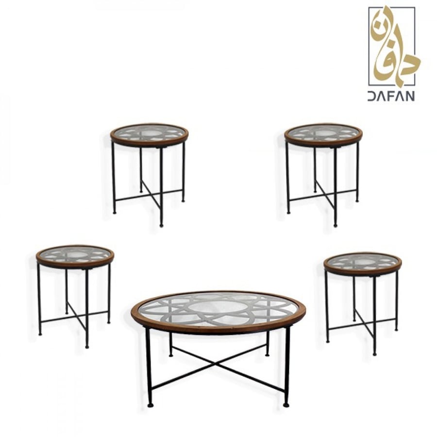 طقم طاولات كنب (1+4) لون BROWN