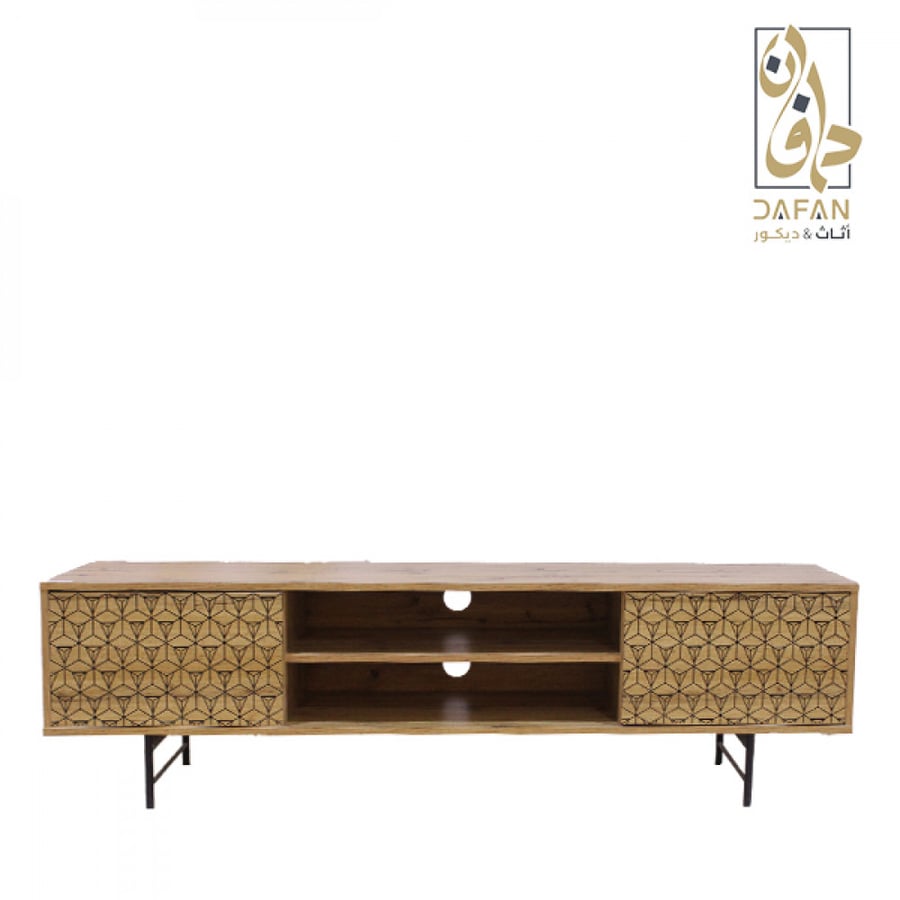 مكتبة تلفزيون مقاس 160لون BLACK + OAK (عرض خاص)