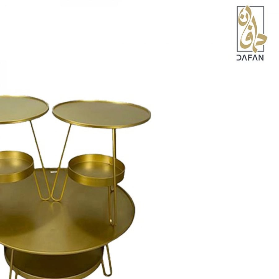 طقم طاولات كنب (1+4)  لون golden (عرض خاص)