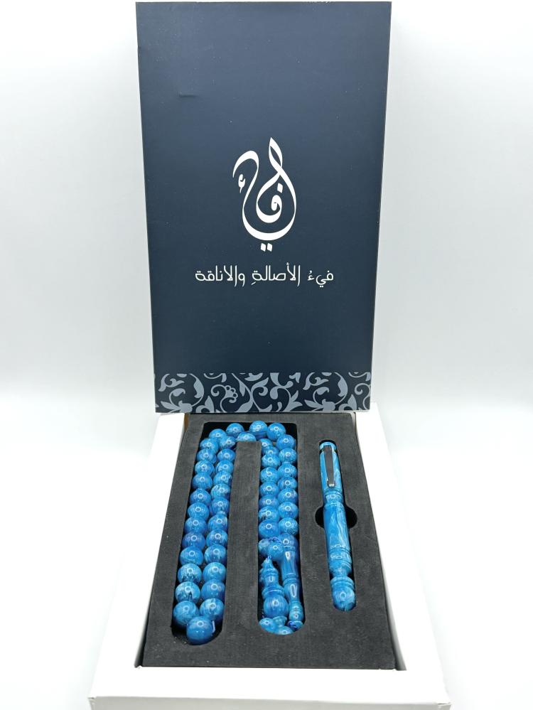 بكج الفاتوران أزرق مموج تمليكة