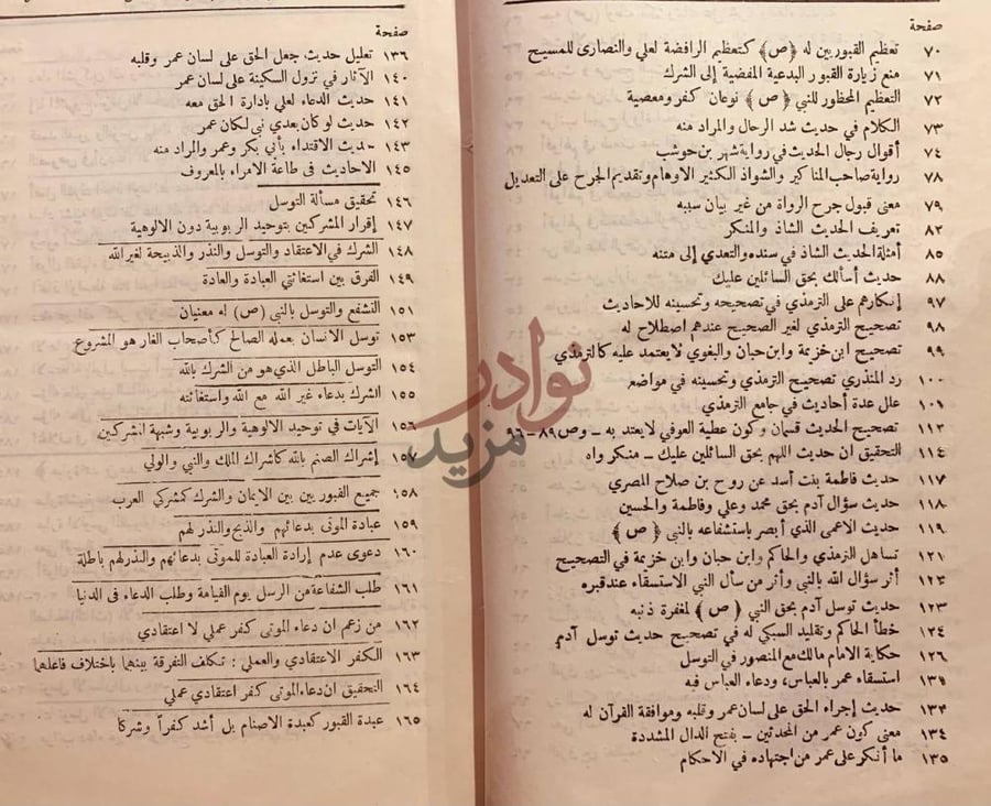 فهرس كتاب صيانة الانسان عن وسوسة الشيخ دحلان