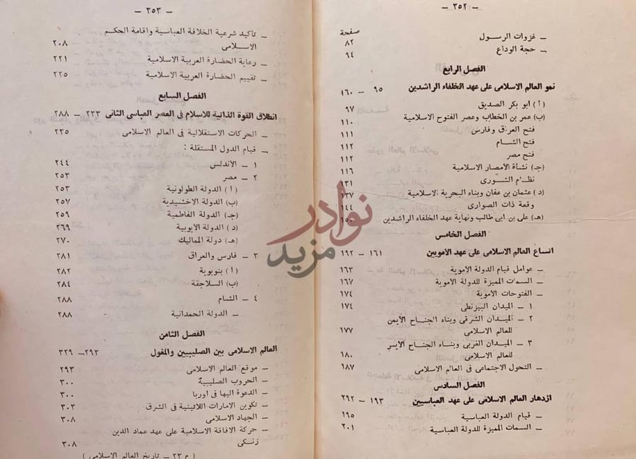 فهرس كتاب تاريخ العالم الاسلامي الفصل الرابع
