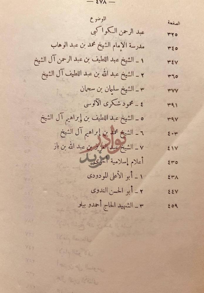 فهرس كتاب قادة الفكر الاسلامي عبر القرون الموضوع الصفحة