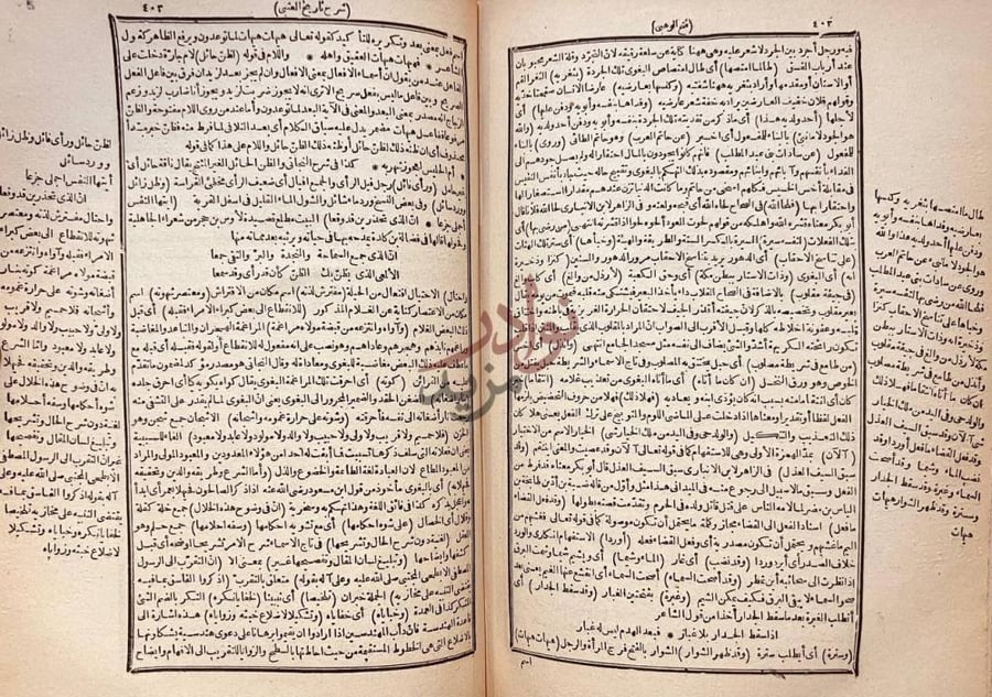 صفحة داخلية كتاب الفتح الوهبي على تاريخ ابي نصر العتبي