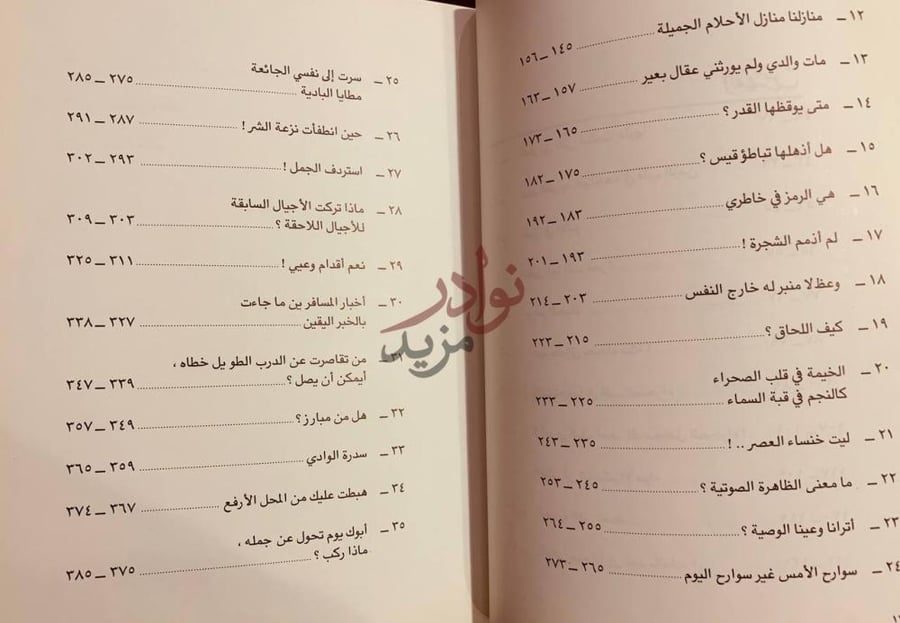 فهرس كتاب رسائل الى ولدي منازل الاحلام الجميلة