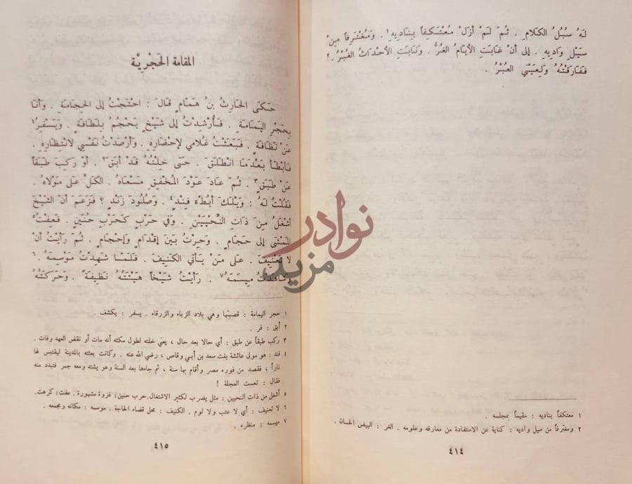 صفحة داخلية كتاب مقامات الحريري المقامة الحجري ة
