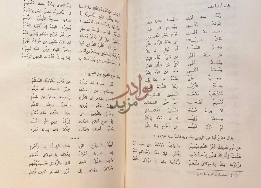صفحة داخلية كتاب المنتخب من شعر ابن زاكور