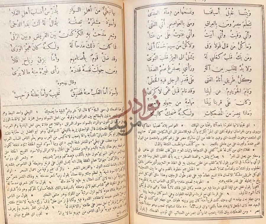 صفحة داخلية كتاب العرف الطيب في شرح ديوان ابي الطيب