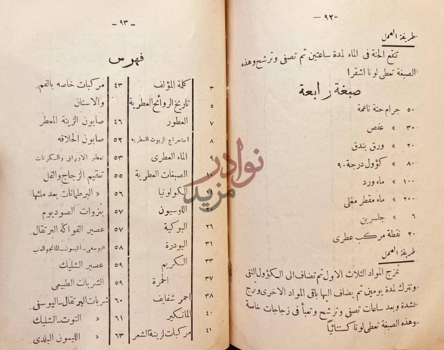 فهرس كتاب الروائح العطرية والصناعات الزراعية فهرس