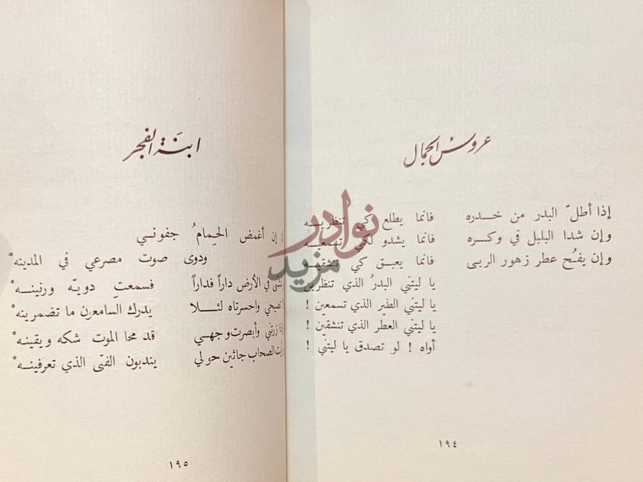 صفحة داخلية كتاب الجداول عرس الجبال ابنة