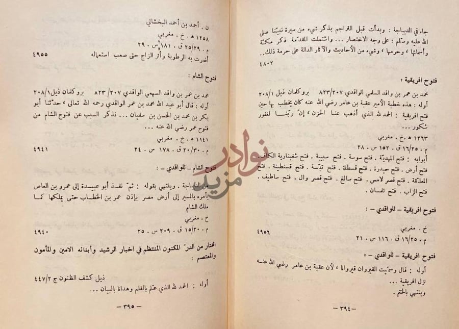 صفحة داخلية كتاب فهرس مخطوطات المكتبة الاحمدية بتونس