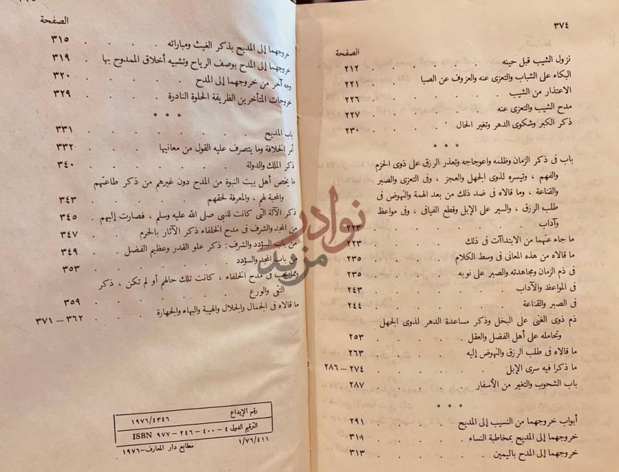 فهرس كتاب الموازنة بين شعر ابي تمام والبحتري فهرس الموضوعات