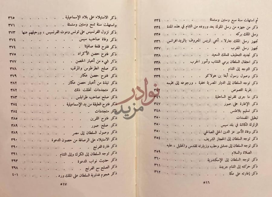 فهرس كتاب الروض الزاهر في سيرة الملك الظاهر فهرس المواضيع