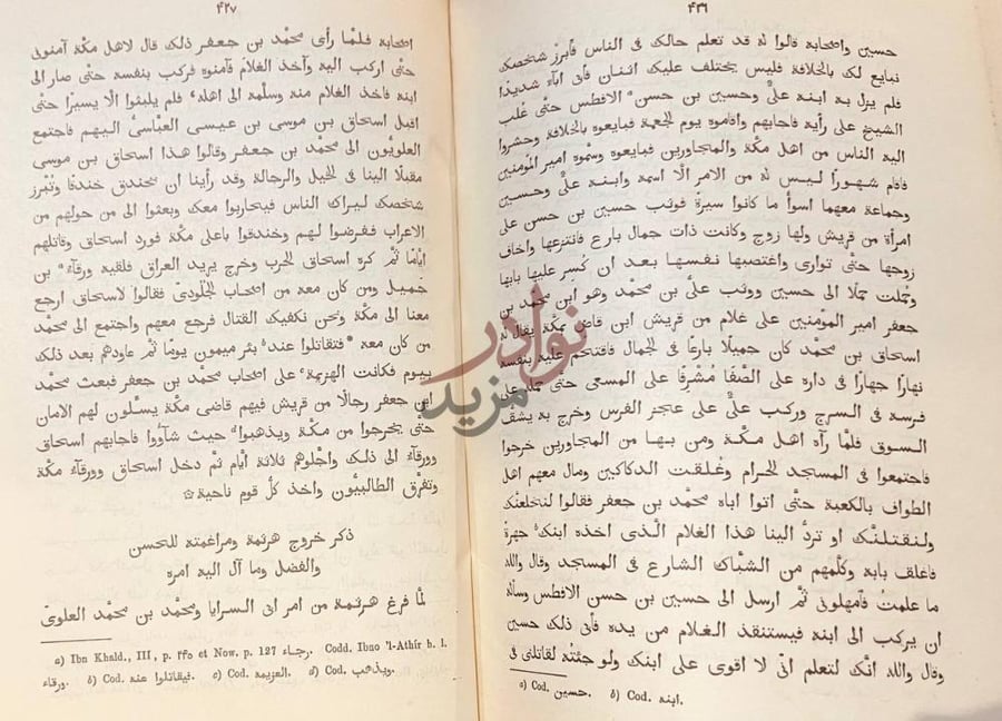 صفحة داخلية كتاب العيون والحدائق في اخبار الحقائق
