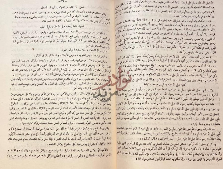 صفحة داخلية كتاب زاد المعاد في هدى خير العباد