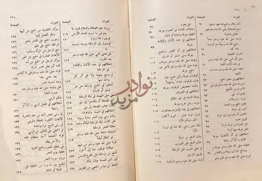 فهرس كتاب حجة الوداع