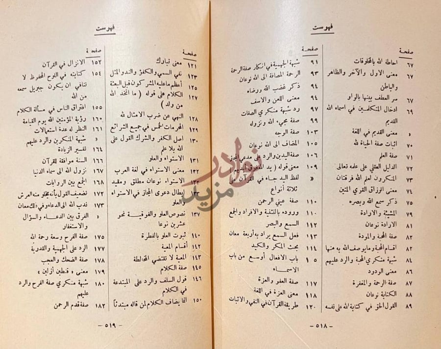 فهرس كتاب الروضة الندية شرح العقيدة الواسطية فهرست