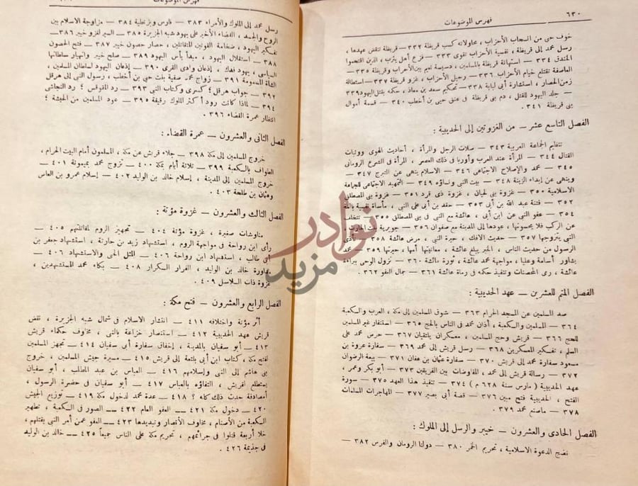 فهرس كتاب حياة محمد فهرس الموضوعات