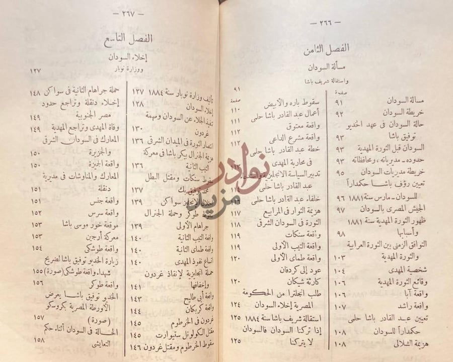 فهرس كتاب مصر والسودان في اوائل عهد الاحتلال