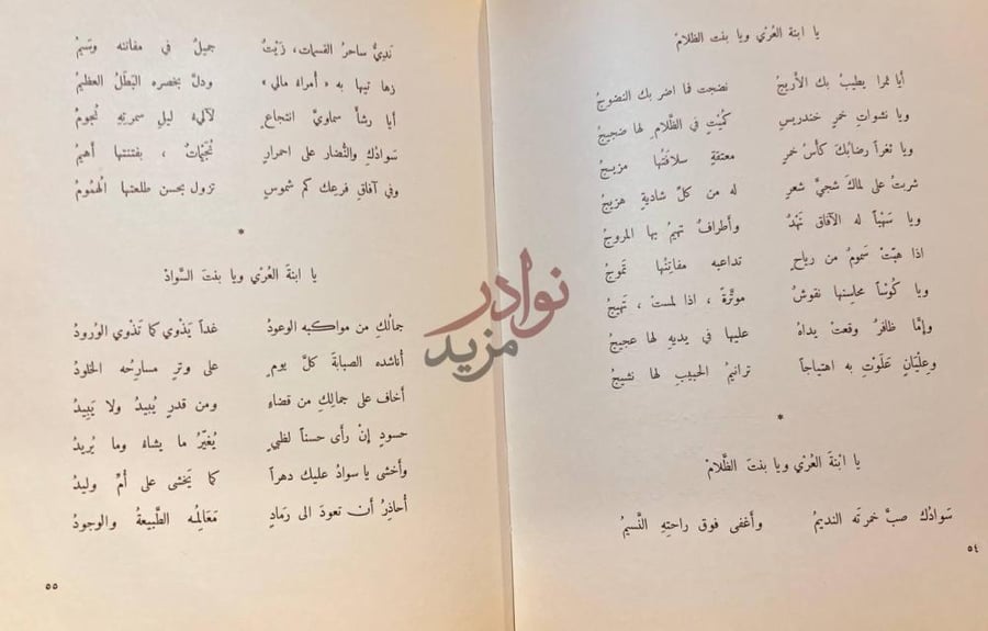 صفحة داخلية كتاب اناشيد الظلام يا ابنة الع ر ي ويا